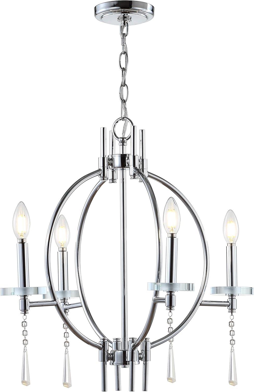 image:imageJONATHAN Y JYL7402A Laura 23 CrystalMetal LED Chandelier Traditional Transitional Dimmable Adjustable Dining Room Living Room Kitchen Foyer Bedroom Chrome