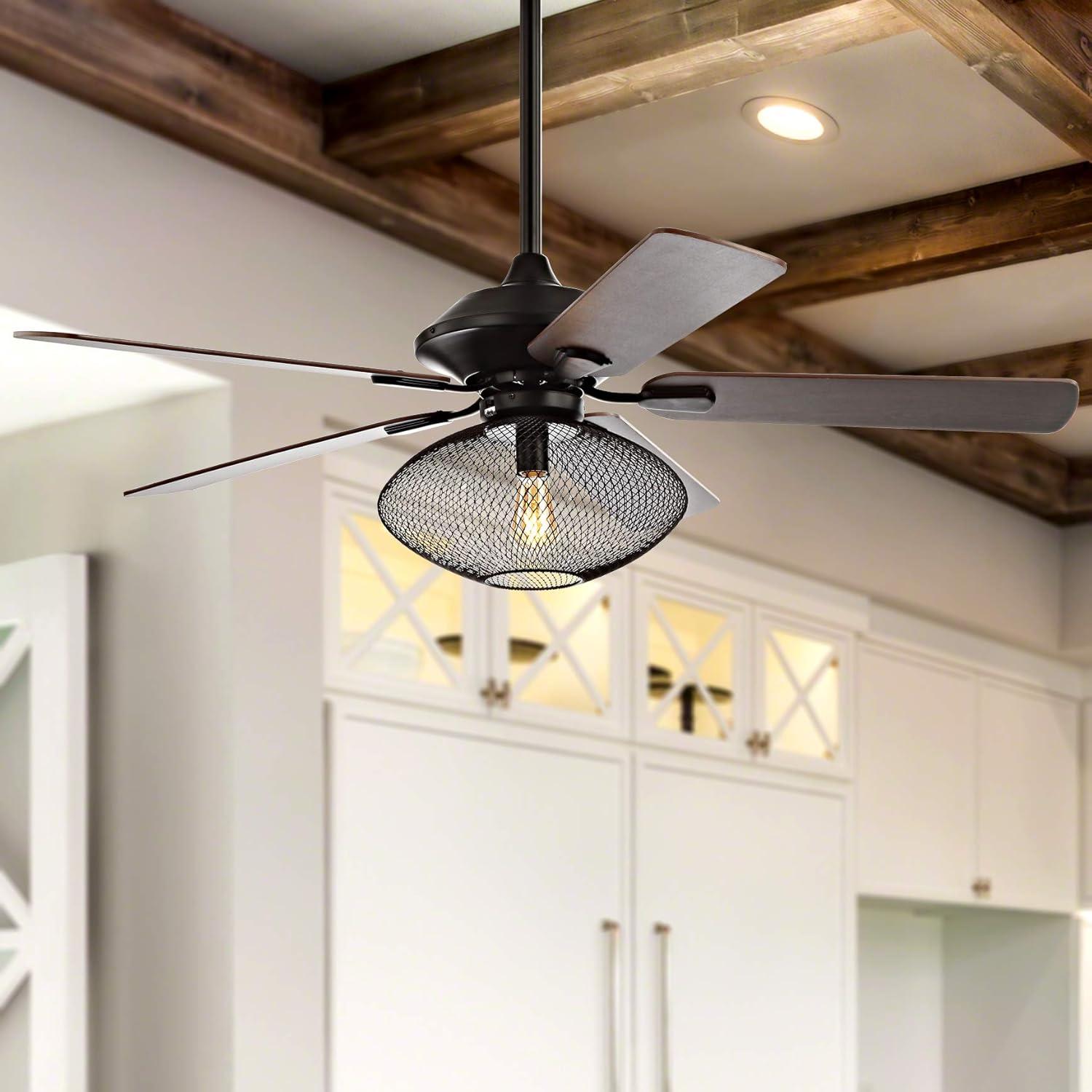image:imageJONATHAN Y JYL9605A Clift 52 1Light MidCentury LED Ceiling Fan with Remote Transitional Glam Classic Modern Contemporary Living Room Family Room Dining Room Bedroom Oil Rubbed Bronze