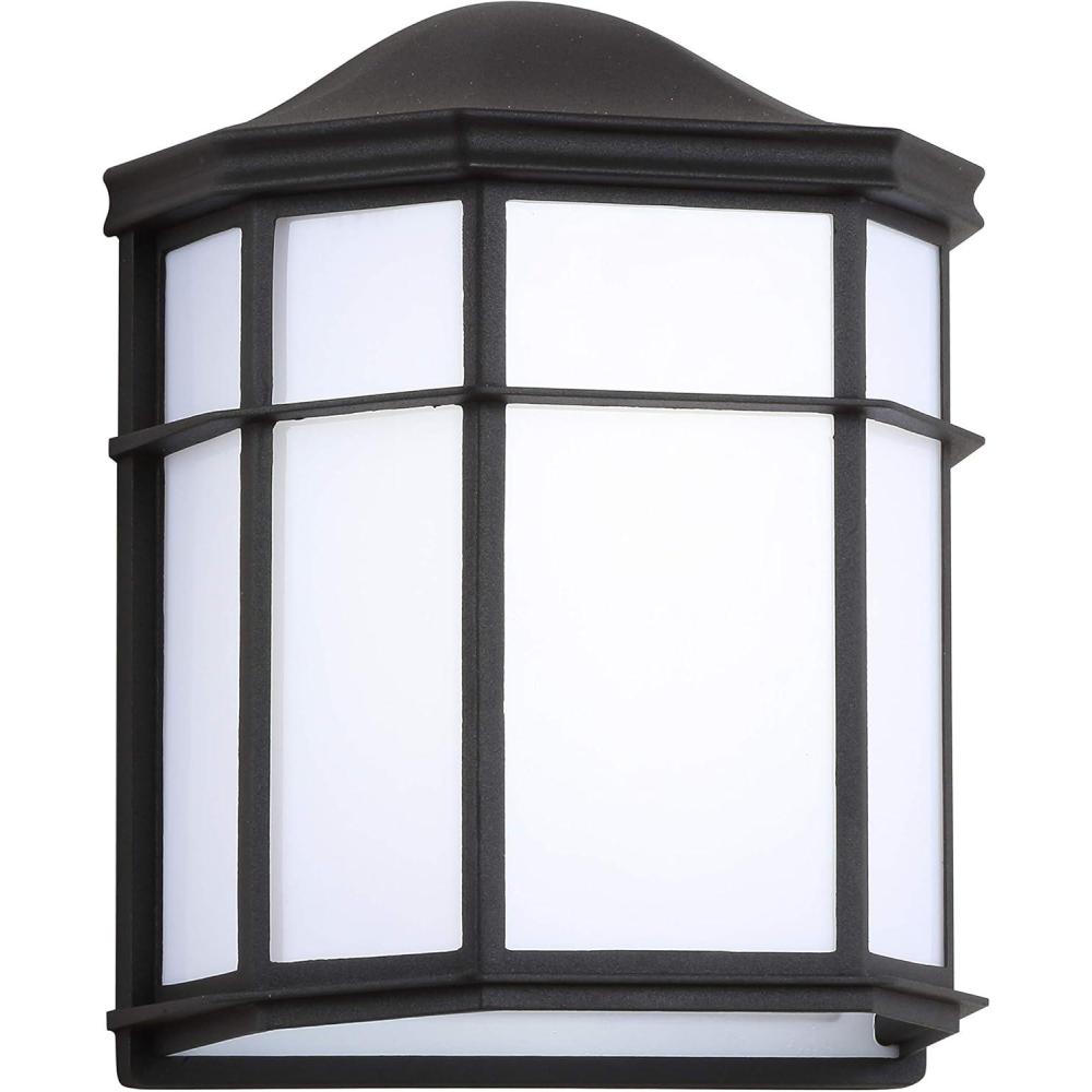 image:imageJONATHAN Y JYL7447A Henry 775 Outdoor Frosted AcrylicMetal Integrated LED Sconce Transitional Cottage Industrial 3000K LED Bulbs Included Porch Patio Yard Garage Doorway Entryway BlackWhite