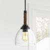 JONATHAN Y JYL1103A Alys 7.63″ Adjustable Rope-Wrap Modern Iron/Glass LED Pendant, Farmhouse, Industrial, Rustic, Transitional for Dining Room, Kitchen, Living Room, Black