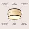JONATHAN Y JYL1313A Evan 14″ 2-Light Rustic Farmhouse Iron LED Flush Mount Industrial Modern 2700K Cozy Warm Light Kitchen Hallway Bathroom Stairwell Entryway Foyer, Oil Rubbed Bronze