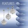 JONATHAN Y JYL6110A Georgina 12″ Crystal/Metal LED Chandelier Pendant Glam Contemporary Transitional Dimmable Dining Room Living Room Kitchen Foyer Bedroom Hallway, 12″, Antique Brass/Clear(12 in)