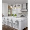 JONATHAN Y JYL6115A Liam 26.5″ 8-Light Metal LED Chandelier, Contemporary, Transitional Dimmable Adjustable Dining Room, Living Room, Kitchen, Foyer, Bedroom, Nickel(8-Light)