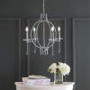 JONATHAN Y JYL7402A Laura 23″ Crystal/Metal LED Chandelier, Traditional, Transitional Dimmable Adjustable Dining Room, Living Room, Kitchen, Foyer, Bedroom, Chrome
