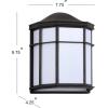 JONATHAN Y JYL7447A Henry 7.75″ Outdoor Frosted Acrylic/Metal Integrated LED Sconce Transitional Cottage Industrial 3000K LED Bulbs Included Porch Patio Yard Garage Doorway Entryway, Black/White