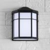 JONATHAN Y JYL7447A Henry 7.75″ Outdoor Frosted Acrylic/Metal Integrated LED Sconce Transitional Cottage Industrial 3000K LED Bulbs Included Porch Patio Yard Garage Doorway Entryway, Black/White
