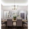 JONATHAN Y JYL7466A 17″ Modern Crystal Chandelier, Glam Chrome Drum Pendant Light with Adjustable Height, Dimmable Ceiling Light Fixture for Dining Room, Kitchen Island, Bedroom, Foyer(13 in)