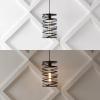 JONATHAN Y JYL7910C Helisa 7.25″ 1-Light Modern Contemporary Iron Spiral LED Pendant, Antique Silverfor Bedside Table, Kitchen Island, and Dining Table(Oil-Rubbed Bronze)