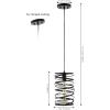 JONATHAN Y JYL7910C Helisa 7.25″ 1-Light Modern Contemporary Iron Spiral LED Pendant, Antique Silverfor Bedside Table, Kitchen Island, and Dining Table(Oil-Rubbed Bronze)