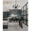 JONATHAN Y JYL9061A Orbit 19.5″ 10-Light Adjustable Iron Modern Industrial Sputnik LED Chandelier for Living Room Bedroom, Contemporary Glam, Black