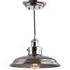 JONATHAN Y JYL9529B 11″ Industrial Pendant Light in Chrome Finish, Dimmable Farmhouse Hanging Light Fixture for Kitchen Island, Adjustable Rustic Dome Ceiling Lamp for Dining Room, LED Bulb Included(Chrome)