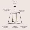 JONATHAN Y JYL9534A Hutson 4-Light 21″ Iron Modern Angled LED Chandelier, Bohemian, Casual, Cottage, Designer, Farmhouse, Glam, Industrial, Rustic, Transitional, Living Room, Kitchen, Bedroom, Black