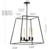 JONATHAN Y JYL9534A Hutson 4-Light 21″ Iron Modern Angled LED Chandelier, Bohemian, Casual, Cottage, Designer, Farmhouse, Glam, Industrial, Rustic, Transitional, Living Room, Kitchen, Bedroom, Black