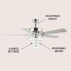 JONATHAN Y JYL9616A Mindy 52″ 3-Light Glam Modern Crystal Shade LED Ceiling Fan with Remote, Transitional, Glam, Modern, Traditional, Casual, Contemporary, Living Room, Family Room, Bedroom, Chrome