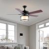 JONATHAN Y JYL9619A Brantley 52″ 2-Light Bohemian Farmhouse Iron LED Ceiling Fan Transitional Rustic For Bedroom, Dining Room, Living Room, Kitchen, Black
