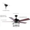 JONATHAN Y JYL9619A Brantley 52″ 2-Light Bohemian Farmhouse Iron LED Ceiling Fan Transitional Rustic For Bedroom, Dining Room, Living Room, Kitchen, Black