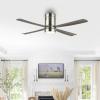 JONATHAN Y JYL9716A Theo 52″ 1-Light Contemporary Minimalist Iron/Acrylic Mobile-App/Remote-Controlled 6-Speed LED Ceiling Fan, Nickel/Neutral Brown Wood Finish for Living Room, Bedroom, Family Room(Nickel/Gray Wood Finish)