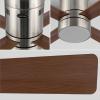 JONATHAN Y JYL9716A Theo 52″ 1-Light Contemporary Minimalist Iron/Acrylic Mobile-App/Remote-Controlled 6-Speed LED Ceiling Fan, Nickel/Neutral Brown Wood Finish for Living Room, Bedroom, Family Room(Nickel/Neutral Brown Wood Finish)