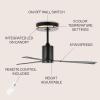 JONATHAN Y JYL9722B Levi 52″ 1-Light Contemporary Minimalist 6-Speed Iron Height Adjustable Integrated LED Ceiling Fan with Remote for Home, Living Room, Kitchen, Nickel(Black)