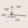 JONATHAN Y JYL9723A Remy 52″ 1-Light Modern Industrial Iron/Acrylic/Wood Remote-Controlled 6-Speed Integrated LED Ceiling Fan, Black/Dark Brown Wood for Living Room, Bedroom or Office(Silver/Ashwood)
