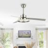 JONATHAN Y JYL9723A Remy 52″ 1-Light Modern Industrial Iron/Acrylic/Wood Remote-Controlled 6-Speed Integrated LED Ceiling Fan, Black/Dark Brown Wood for Living Room, Bedroom or Office(Silver/Ashwood)