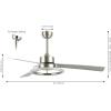 JONATHAN Y JYL9723A Remy 52″ 1-Light Modern Industrial Iron/Acrylic/Wood Remote-Controlled 6-Speed Integrated LED Ceiling Fan, Black/Dark Brown Wood for Living Room, Bedroom or Office(Silver/Ashwood)