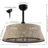 JONATHAN Y JYL9729A Cressida 23.75″ Traditional Bohemian 6-Speed Metal/Bamboo Mobile-App/Remote-Controlled Height-Adjustable Dimmable Caged Integrated LED Ceiling Fan, Light Brown/Black