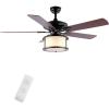 JONATHAN Y JYL9619A Brantley 52″ 2-Light Bohemian Farmhouse Iron LED Ceiling Fan Transitional Rustic For Bedroom, Dining Room, Living Room, Kitchen, Black