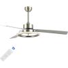 JONATHAN Y JYL9723A Remy 52″ 1-Light Modern Industrial Iron/Acrylic/Wood Remote-Controlled 6-Speed Integrated LED Ceiling Fan, Black/Dark Brown Wood for Living Room, Bedroom or Office(Silver/Ashwood)