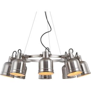 JONATHAN Y JYL6115A Liam 26.5″ 8-Light Metal LED Chandelier, Contemporary, Transitional Dimmable Adjustable Dining Room, Living Room, Kitchen, Foyer, Bedroom, Nickel(8-Light)