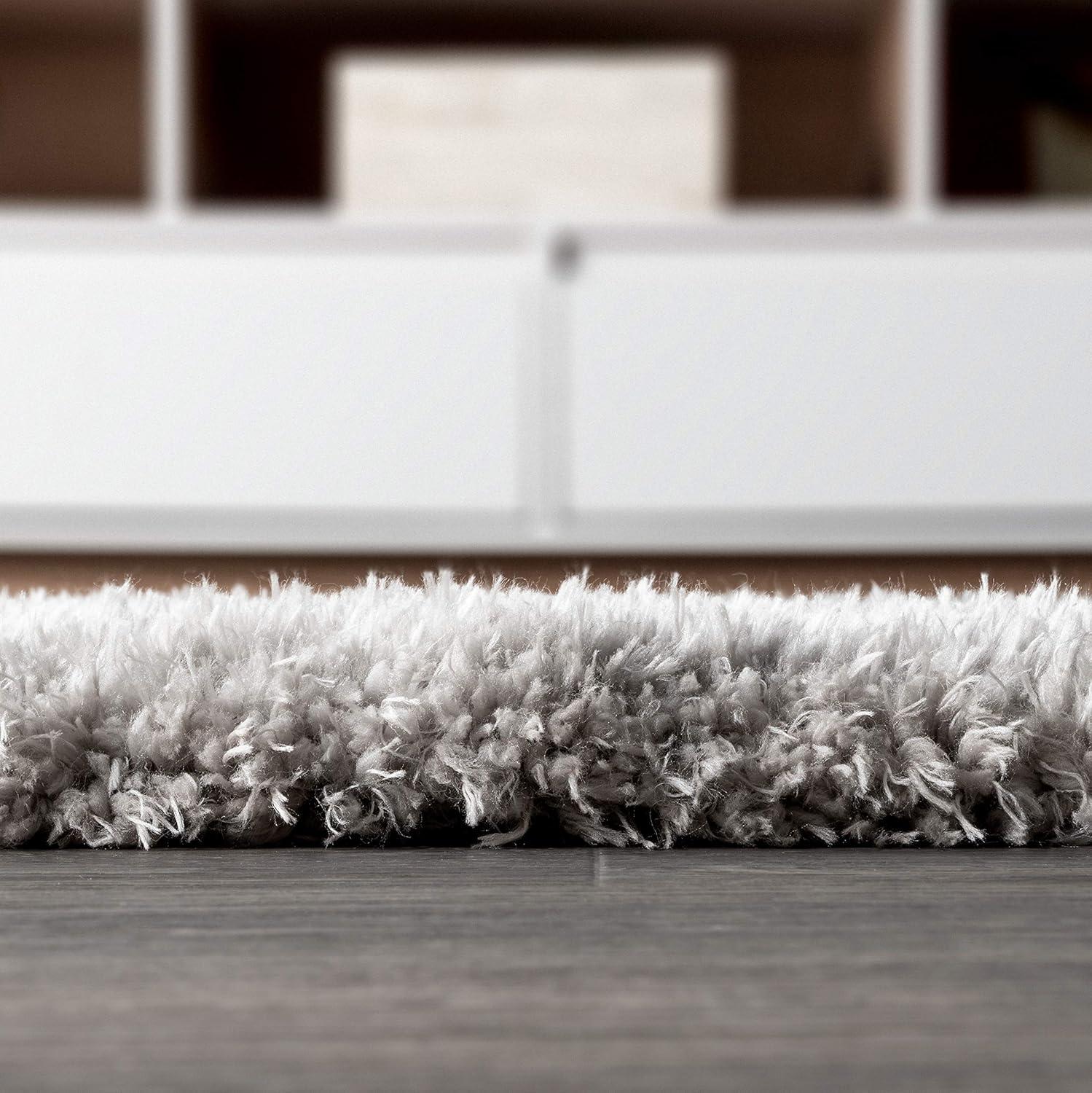 image:imageJONATHAN Y Aydin Solid Plush Shag Gray Runner Rug 2x8 Contemporary Glam EasyCleaning for Living Room Bedroom Kitchen Pet Friendly NonShedding ALA102A28Grey