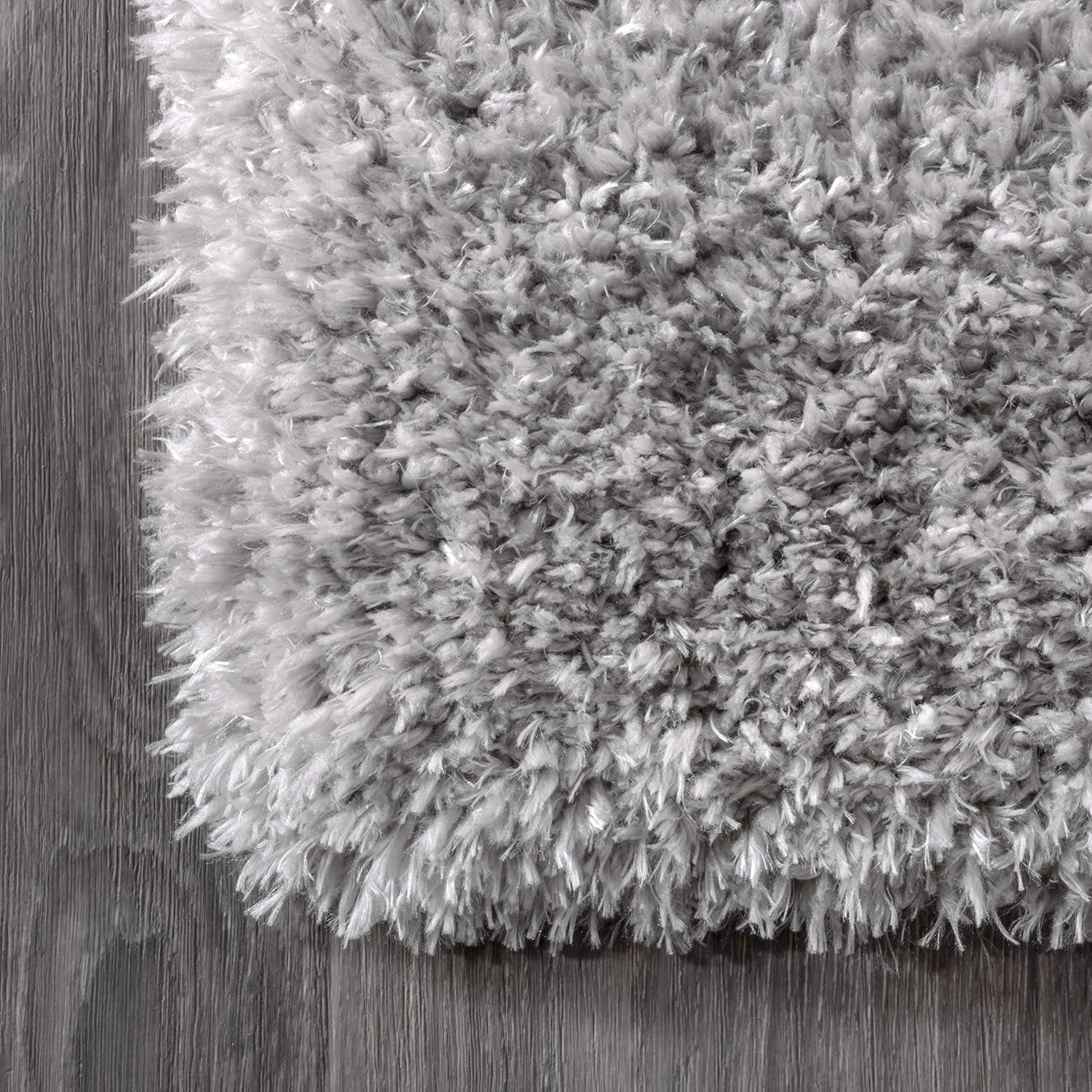 image:imageJONATHAN Y Aydin Solid Plush Shag Gray Runner Rug 2x8 Contemporary Glam EasyCleaning for Living Room Bedroom Kitchen Pet Friendly NonShedding ALA102A28Grey