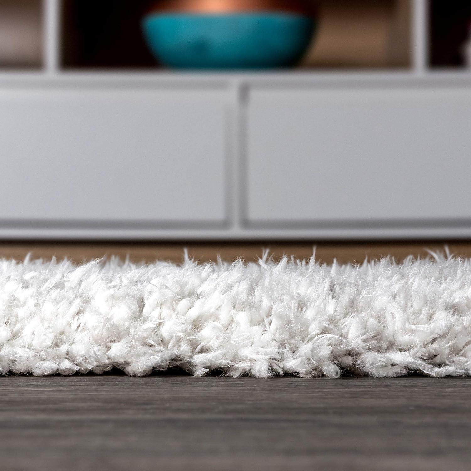 image:imageJONATHAN Y Aydin Solid Plush Shag Gray Runner Rug 2x8 Contemporary Glam EasyCleaning for Living Room Bedroom Kitchen Pet Friendly NonShedding ALA102A28GrayIvory