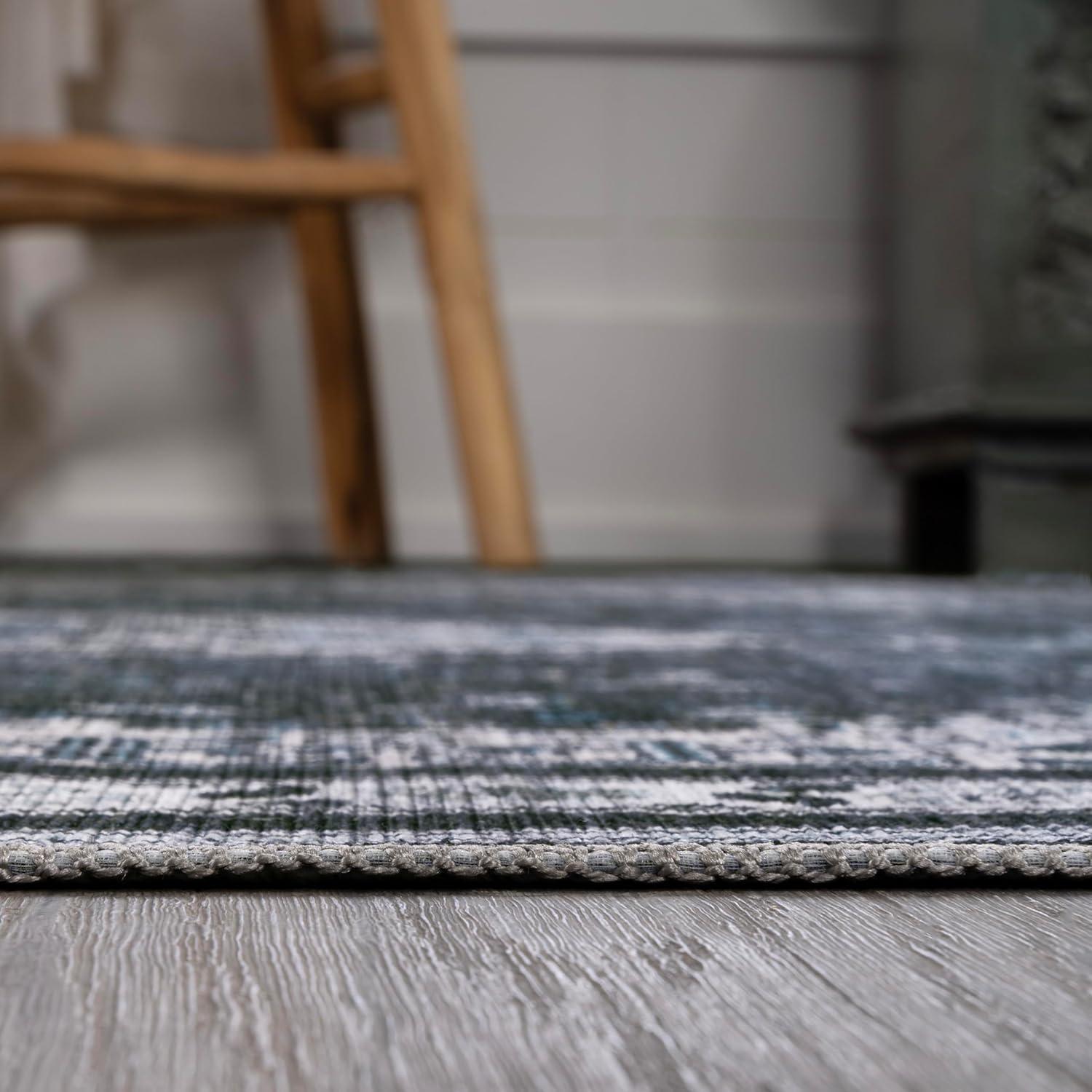 image:imageJONATHAN Y Machine Washable Indoor Area Rug 5X8 TerracottaNavy Dalyan Geometric Medallions for Living Room Bedroom Kitchen Office EasyCleaning PetFriendly NonShedding WSH101A5DalyannavyLight Gray