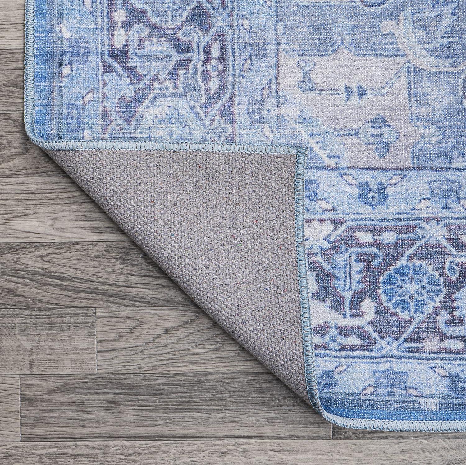 image:imageJONATHAN Y Machine Washable Indoor Area Rug 5X8 TerracottaNavy Dalyan Geometric Medallions for Living Room Bedroom Kitchen Office EasyCleaning PetFriendly NonShedding WSH101A5MarisblueNavy