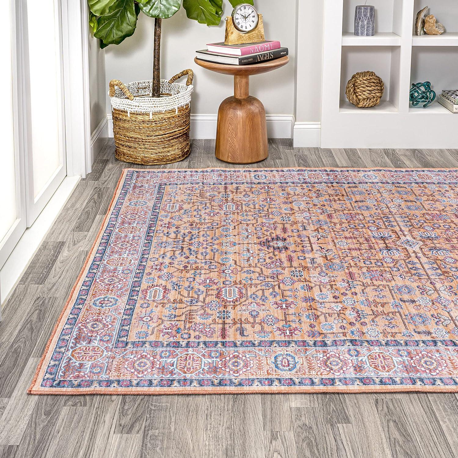 image:imageJONATHAN Y Machine Washable Multi Indoor Area Rug 5X8 ft Kemer for Living Room Bedroom Kitchen Office EasyCleaning High Traffic PetFriendly NonShedding WSH104A5