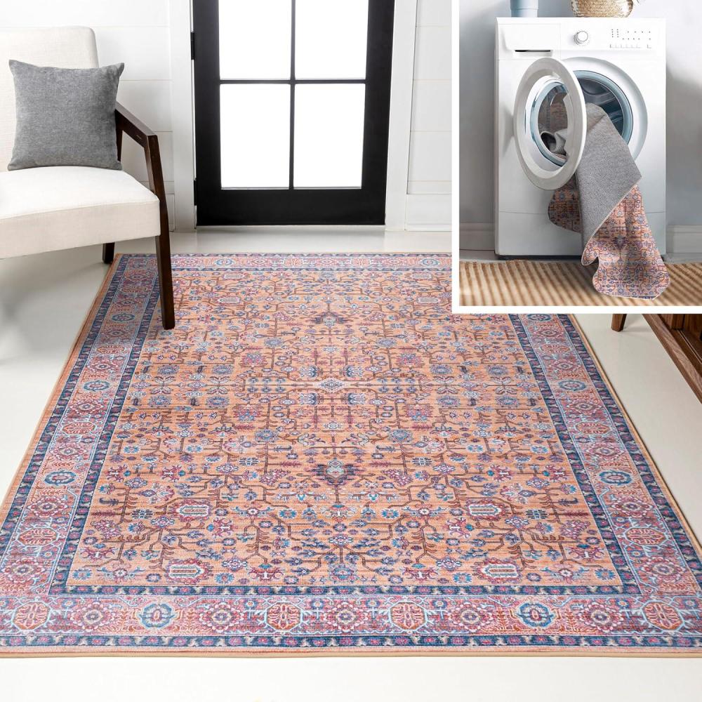 image:imageJONATHAN Y Machine Washable Multi Indoor Area Rug 5X8 ft Kemer for Living Room Bedroom Kitchen Office EasyCleaning High Traffic PetFriendly NonShedding WSH104A5