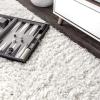 JONATHAN Y Aydin Solid Plush Shag Gray Runner Rug, 2×8, Contemporary, Glam, Easy-Cleaning for Living Room, Bedroom, Kitchen, Pet Friendly, Non-Shedding (ALA102A-28)(Ivory)