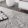 JONATHAN Y Aydin Solid Plush Shag Gray Runner Rug, 2×8, Contemporary, Glam, Easy-Cleaning for Living Room, Bedroom, Kitchen, Pet Friendly, Non-Shedding (ALA102A-28)(Grey)