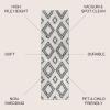 JONATHAN Y Beni Diamond Shag Ivory/Dark Gray Runner Rug, 2×8, Moroccan Style, Bohemian, Transitional, Easy-Cleaning for Living Room, Bedroom, Kitchen, Pet Friendly, Non-Shedding (ALA101A-28)(2’3″ x 8′ (Runner))