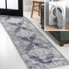 JONATHAN Y Machine Washable Blue Indoor Area Rug 5X8 ft, Regis Bohemian Medallion for Living Room, Bedroom, Kitchen, Office, Easy-Cleaning, High Traffic, Pet-Friendly, Non-Shedding (WSH107A-5)(Regis-purple/Cream)