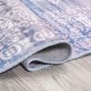 JONATHAN Y Machine Washable Blue Indoor Area Rug 5X8 ft, Regis Bohemian Medallion for Living Room, Bedroom, Kitchen, Office, Easy-Cleaning, High Traffic, Pet-Friendly, Non-Shedding (WSH107A-5)(Regis-blue)