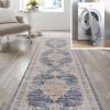 JONATHAN Y Machine Washable Indoor Area Rug 5X8 Dark Gray/Yellow, Wincer Chenille Cottage Medallion for Living Room, Bedroom, Kitchen, Office, Easy-Cleaning, Pet-Friendly, Non-Shedding WSH202C-5(Wincer-dark Gray/Yellow)