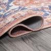 JONATHAN Y Machine Washable Indoor Area Rug 5X8 Terracotta/Navy, Dalyan Geometric Medallions for Living Room, Bedroom, Kitchen, Office, Easy-Cleaning, Pet-Friendly, Non-Shedding WSH101A-5(Maris-terracotta/Navy)