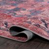 JONATHAN Y Machine Washable Indoor Area Rug 5X8 Terracotta/Navy, Dalyan Geometric Medallions for Living Room, Bedroom, Kitchen, Office, Easy-Cleaning, Pet-Friendly, Non-Shedding WSH101A-5(Maris-red/Black/Blue)