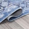 JONATHAN Y Machine Washable Indoor Area Rug 5X8 Terracotta/Navy, Dalyan Geometric Medallions for Living Room, Bedroom, Kitchen, Office, Easy-Cleaning, Pet-Friendly, Non-Shedding WSH101A-5(Maris-blue/Navy)