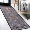 JONATHAN Y Machine Washable Indoor Area Rug 5X8 Terracotta/Navy, Dalyan Geometric Medallions for Living Room, Bedroom, Kitchen, Office, Easy-Cleaning, Pet-Friendly, Non-Shedding WSH101A-5(Dalyan-brown/Blue/Gray)