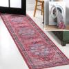 JONATHAN Y Machine Washable Indoor Area Rug 5X8 Terracotta/Navy, Dalyan Geometric Medallions for Living Room, Bedroom, Kitchen, Office, Easy-Cleaning, Pet-Friendly, Non-Shedding WSH101A-5(Maris-red/Black/Blue)