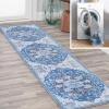 JONATHAN Y Machine Washable Indoor Area Rug 5X8 Terracotta/Navy, Dalyan Geometric Medallions for Living Room, Bedroom, Kitchen, Office, Easy-Cleaning, Pet-Friendly, Non-Shedding WSH101A-5(Maris-blue/Navy)