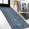 JONATHAN Y Machine Washable Indoor Area Rug 5X8 Terracotta/Navy, Dalyan Geometric Medallions for Living Room, Bedroom, Kitchen, Office, Easy-Cleaning, Pet-Friendly, Non-Shedding WSH101A-5(Dalyan-blue/Gray)